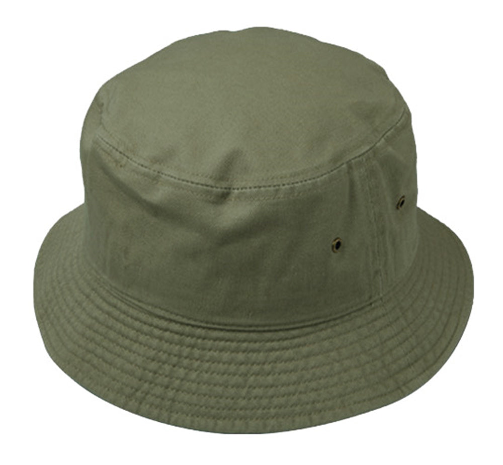 Unisex Solid Cotton Classic Bucket Hat