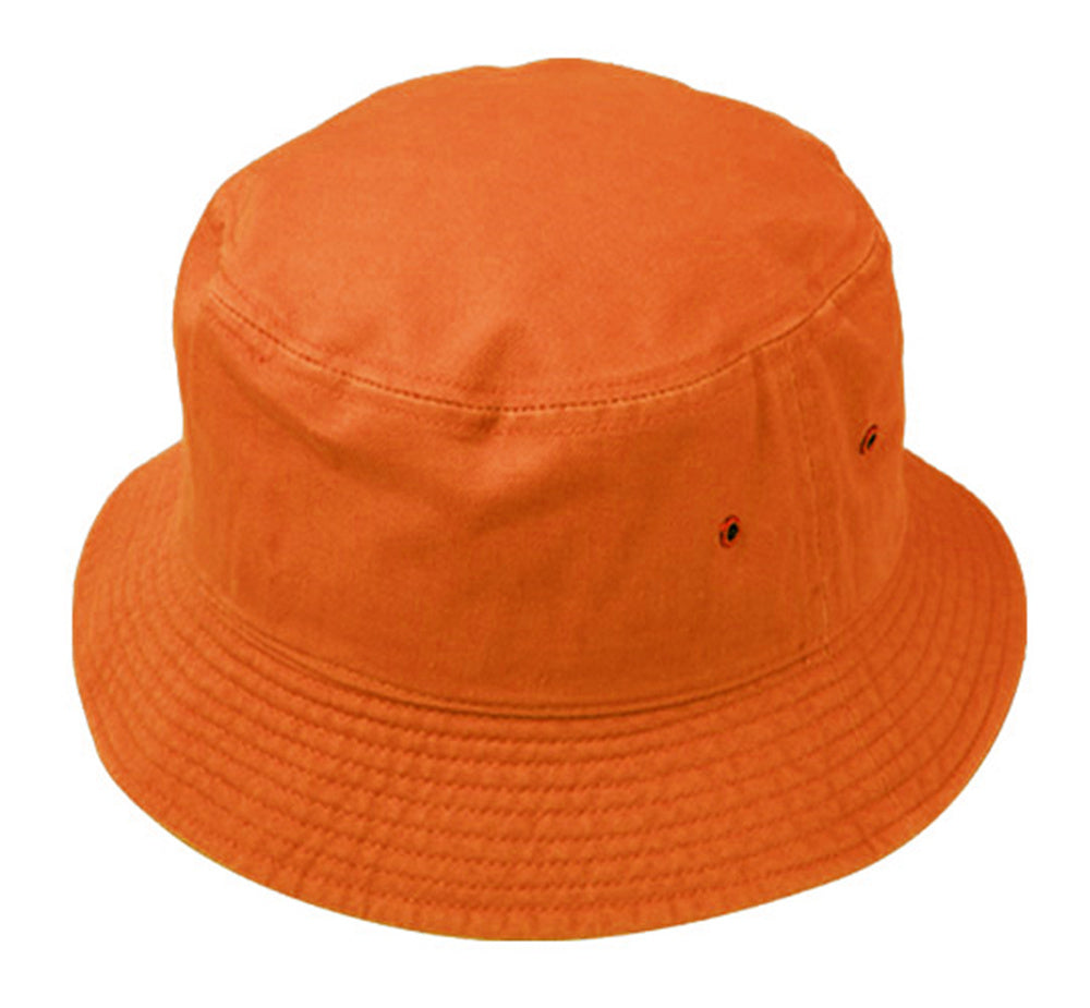 Unisex Solid Cotton Classic Bucket Hat