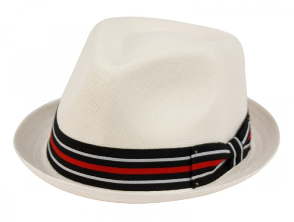 55% Linen 45% Cotton Fedora Men's Spring Summer Small Brim Light Weight with Fabric Band L2261