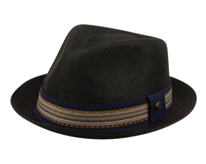 55% Linen 45% Cotton Linen Fedora Men's Spring Summer Small Brim Light Weight with Fabric Band L2805