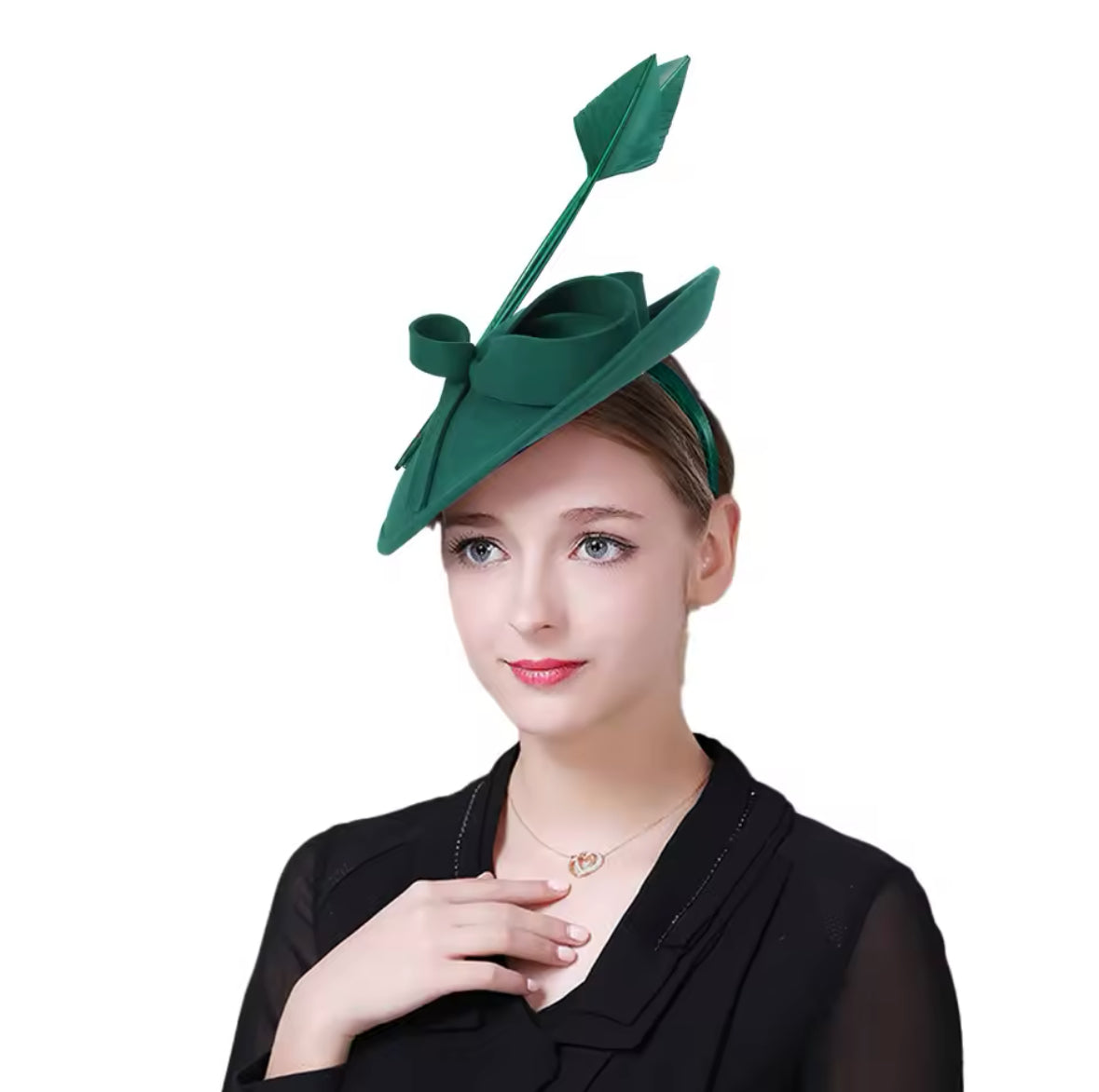 Women's Vintage Wool Feather Tea Party Wedding Fascinator Hat