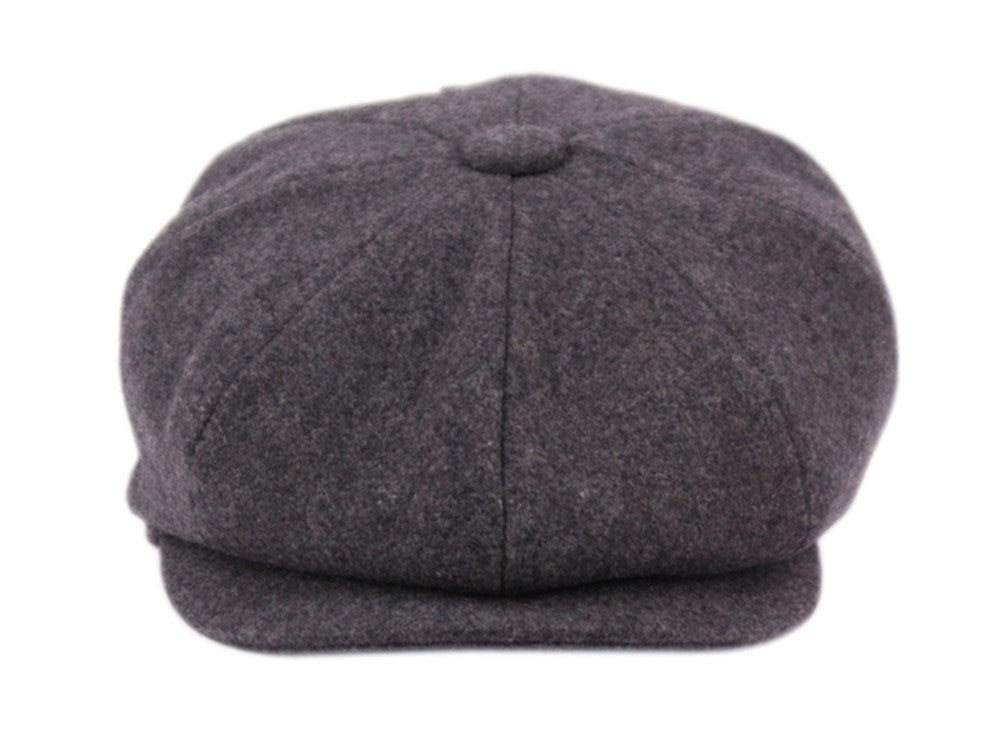 Newsboy Men's Cabbies Fall Winter Solid Classic Apple Wool Cap Golf Hat 1595