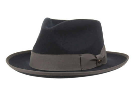 Men's Hard Shape 100% Dressy Wool Felt Fedora with Satin Lining 6066