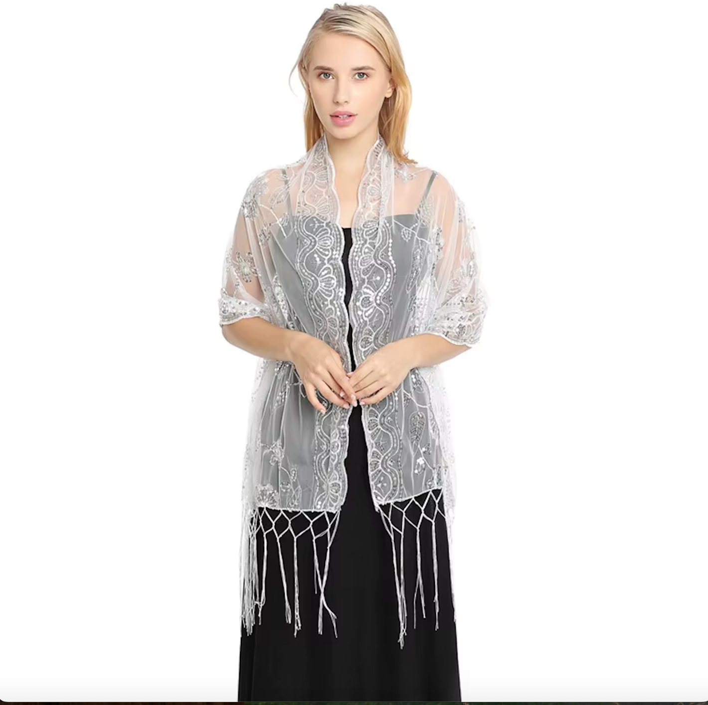 Sequined Evening Dress Shawl Lady's Scarf Wraps